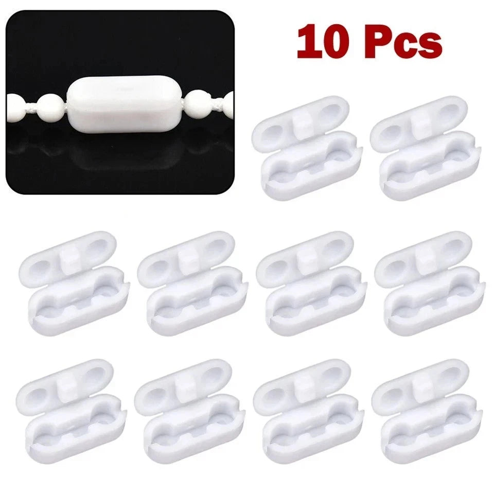 10pcs Blind Pull Cord Connector Clips – Plastic Chain Joiners for Rolle