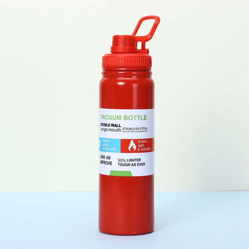 Insulated Water Bottle 700ml Stainless Steel Leakproof BPA Free Sports Flask Gym
