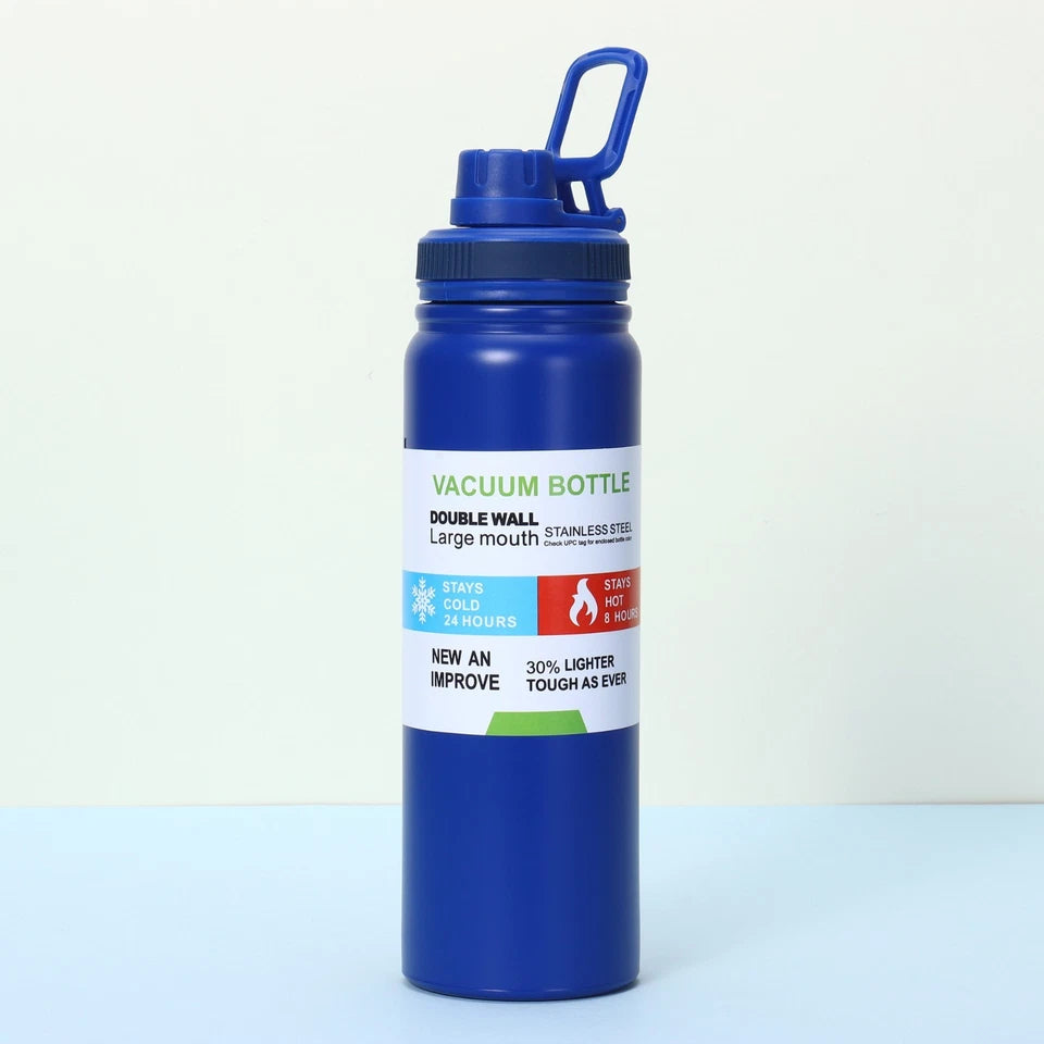 Insulated Water Bottle 700ml Stainless Steel Leakproof BPA Free Sports Flask Gym