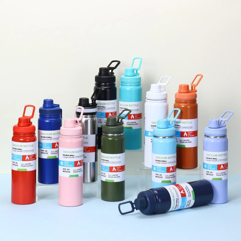 Insulated Water Bottle 700ml Stainless Steel Leakproof BPA Free Sports Flask Gym